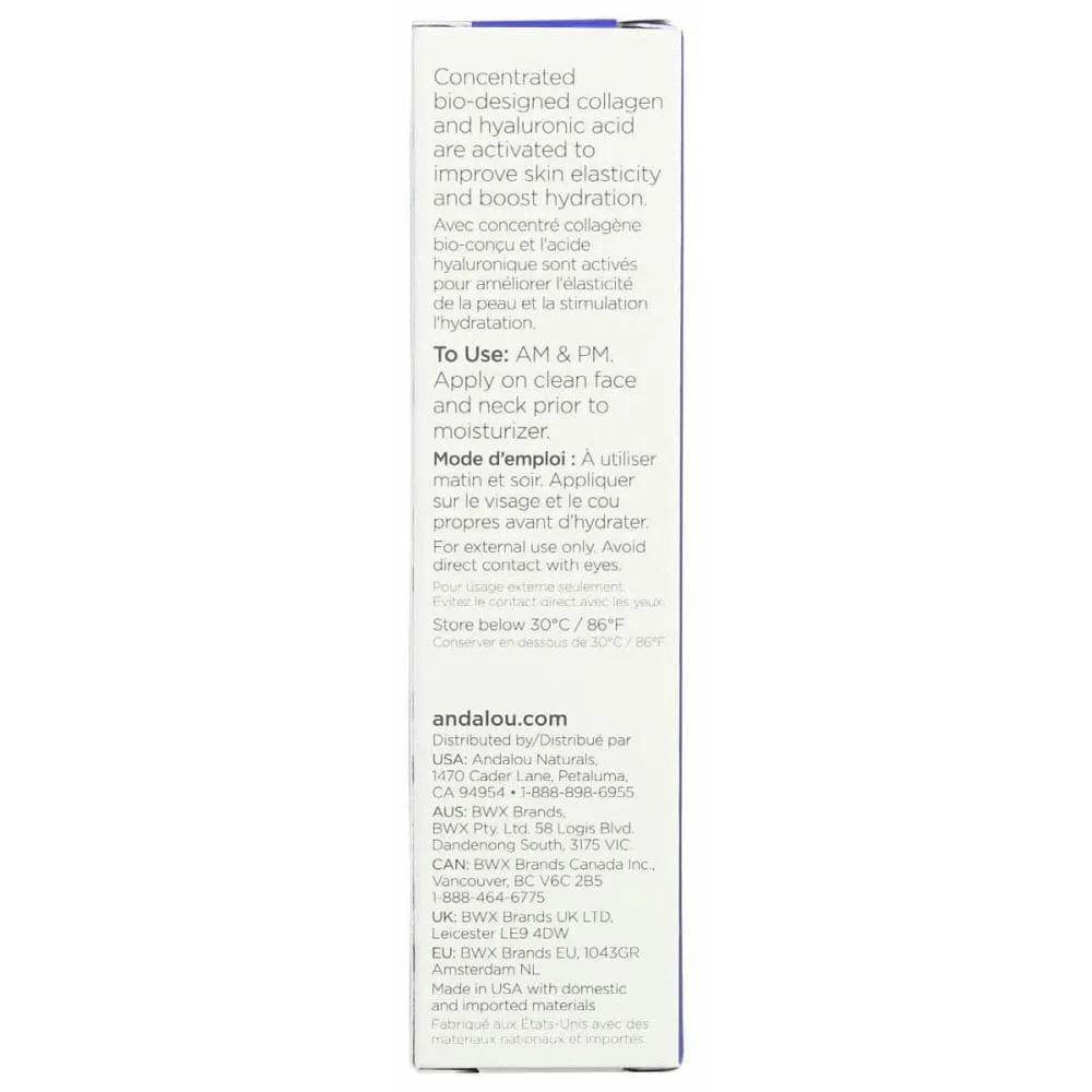 ANDALOU NATURALS: Deep Hydration Life Boosting Serum, 1 fo