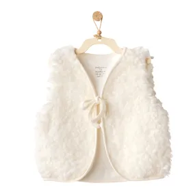 Cream Soft Plush Vest