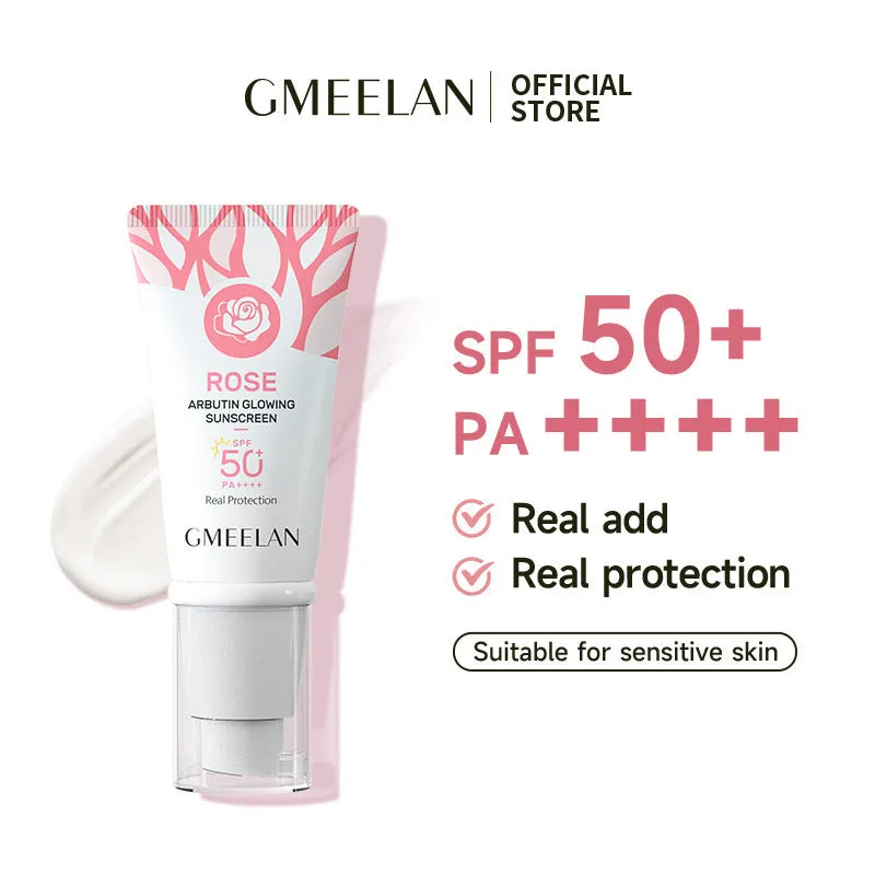 GMEELAN Rose Arbutin Glowing Sunscreen SPF 50  PA     (30gm)