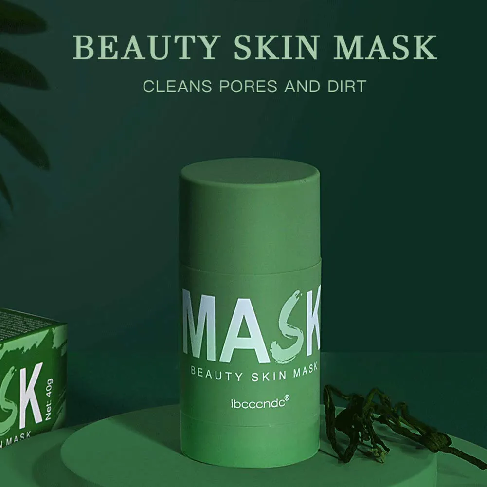 Green Tea Purifying Clay Clean Face Mask, Cleansing Mask Mud Mask for Men and Women, Moisturizing Oil Control Shrink Remove Blackheads, Shrink Pores, Improve Skin Tone