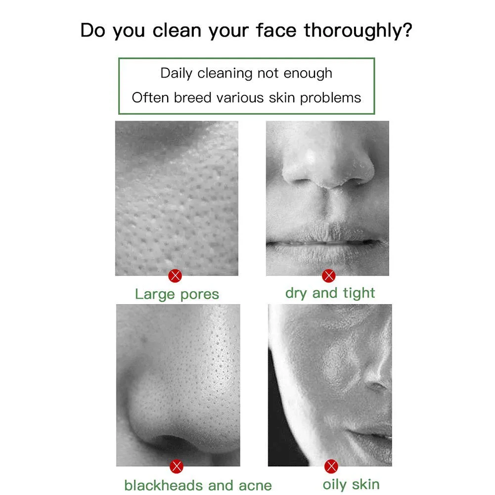 Green Tea Purifying Clay Clean Face Mask, Cleansing Mask Mud Mask for Men and Women, Moisturizing Oil Control Shrink Remove Blackheads, Shrink Pores, Improve Skin Tone