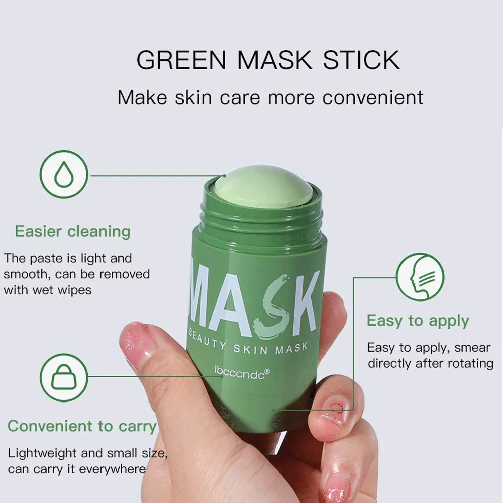 Green Tea Purifying Clay Clean Face Mask, Cleansing Mask Mud Mask for Men and Women, Moisturizing Oil Control Shrink Remove Blackheads, Shrink Pores, Improve Skin Tone