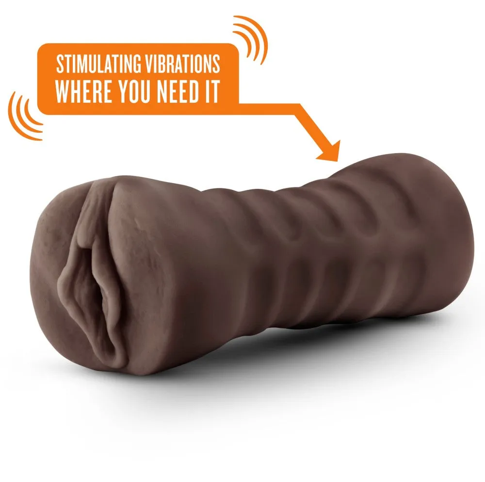 Hot Chocolate By Blush® | Alexis Realistic Chocolate Vibrating Body Part Vagina Masturbator