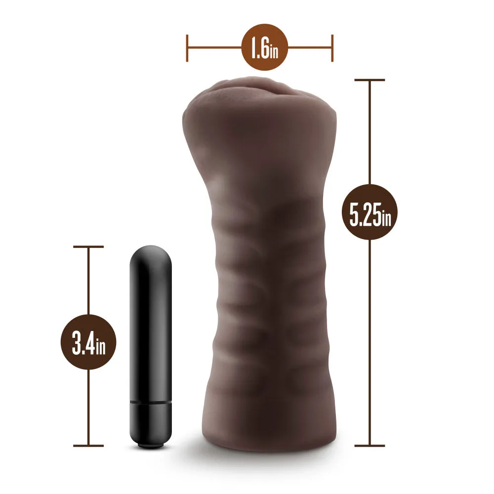 Hot Chocolate By Blush® | Alexis Realistic Chocolate Vibrating Body Part Vagina Masturbator