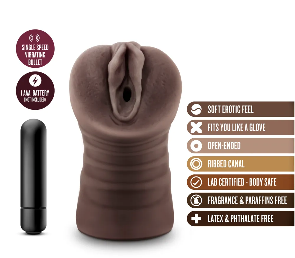 Hot Chocolate By Blush® | Brianna Realistic Chocolate Vibrating Masturbator / Stroker