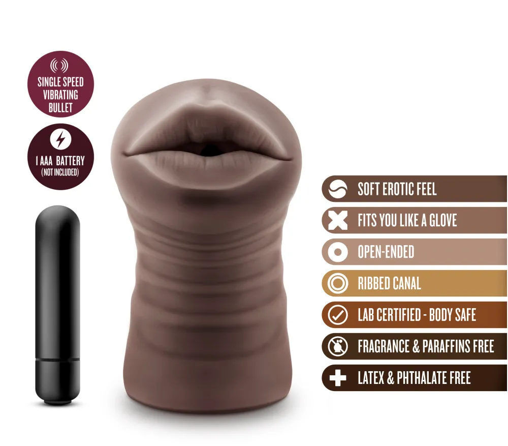 Hot Chocolate By Blush® | Heather Realistic Chocolate Vibrating Masturbator / Stroker