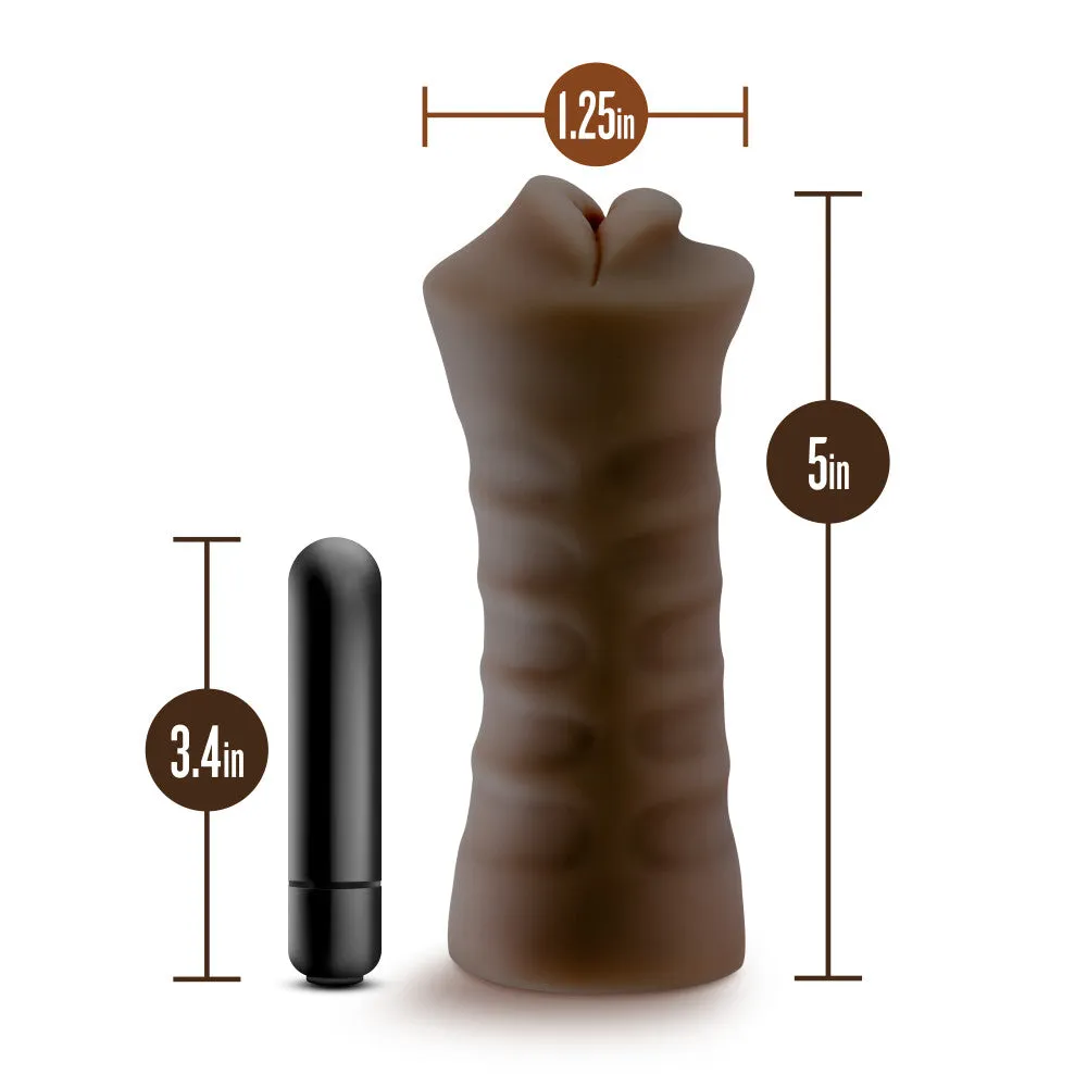 Hot Chocolate By Blush® | Heather Realistic Chocolate Vibrating Masturbator / Stroker