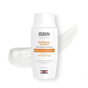 ISDIN Eryfotona Actinica Zinc Oxide and 100% Mineral Sunscreen Broad Spectrum SPF 50 , No White Cast, Suitable for Sensitive Skin, 3.4 Fl Oz