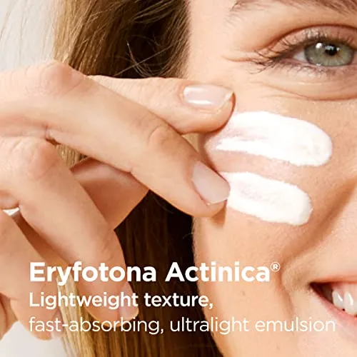 ISDIN Eryfotona Actinica Zinc Oxide and 100% Mineral Sunscreen Broad Spectrum SPF 50 , No White Cast, Suitable for Sensitive Skin, 3.4 Fl Oz