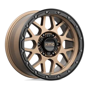 KMC KM535 Grenade Off-Road 17X9 6X139.7 18mm Matte Bronze Matte Black Lip