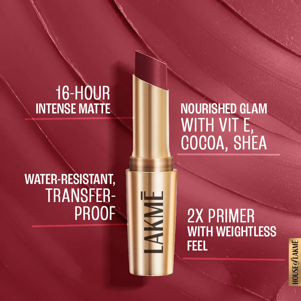 Lakmē 9to5 Powerplay Priming Matte Lipstick