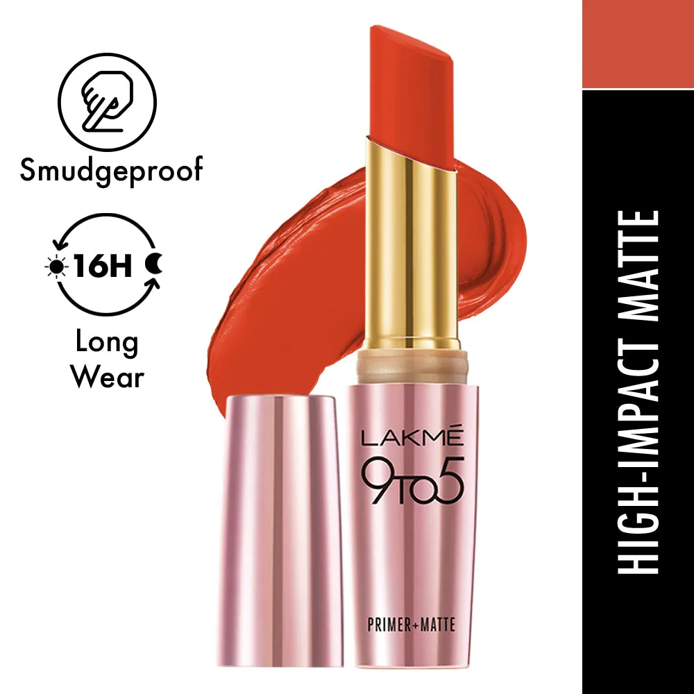 Lakmē 9to5 Powerplay Priming Matte Lipstick