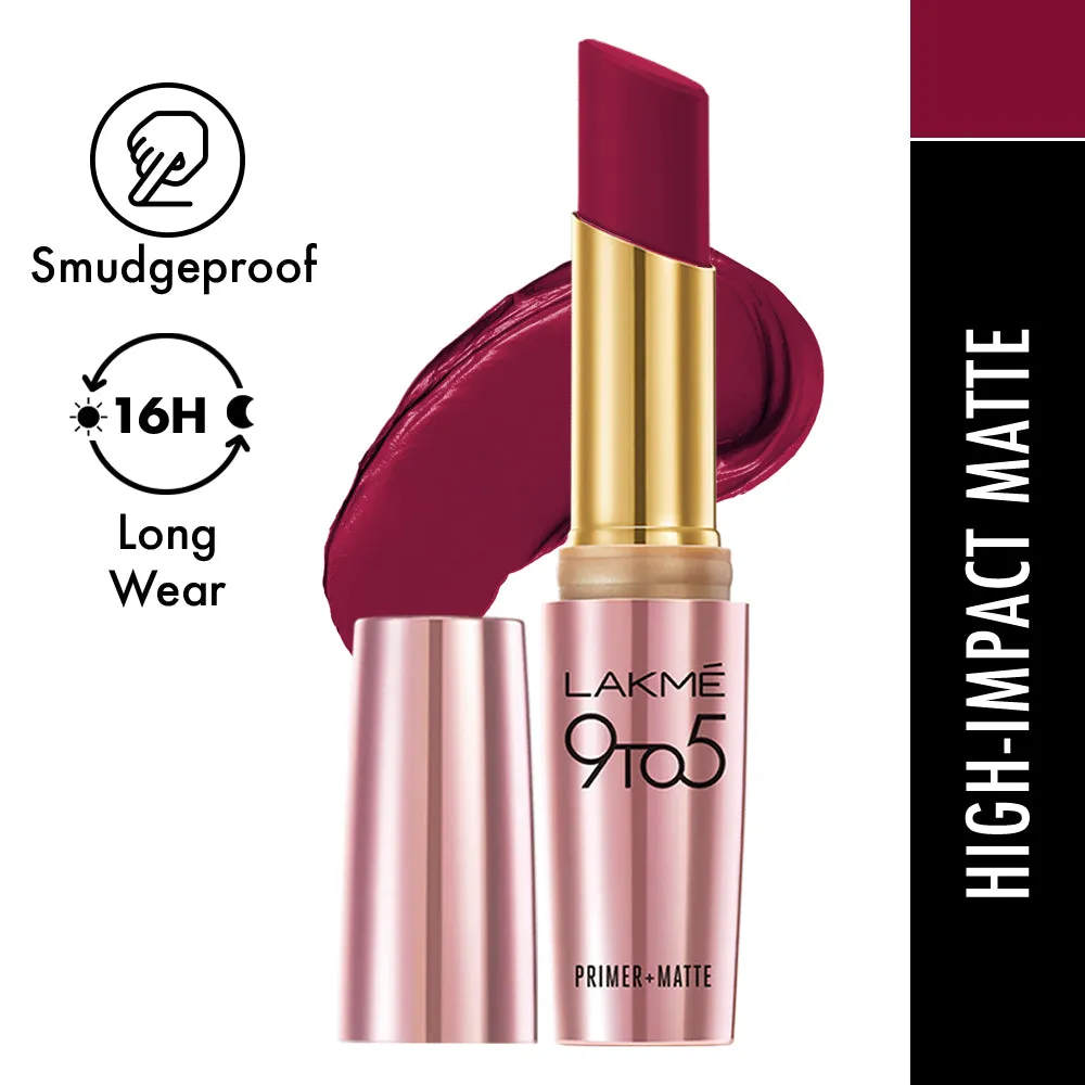 Lakmē 9to5 Powerplay Priming Matte Lipstick