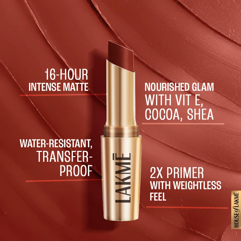 Lakmē 9to5 Powerplay Priming Matte Lipstick