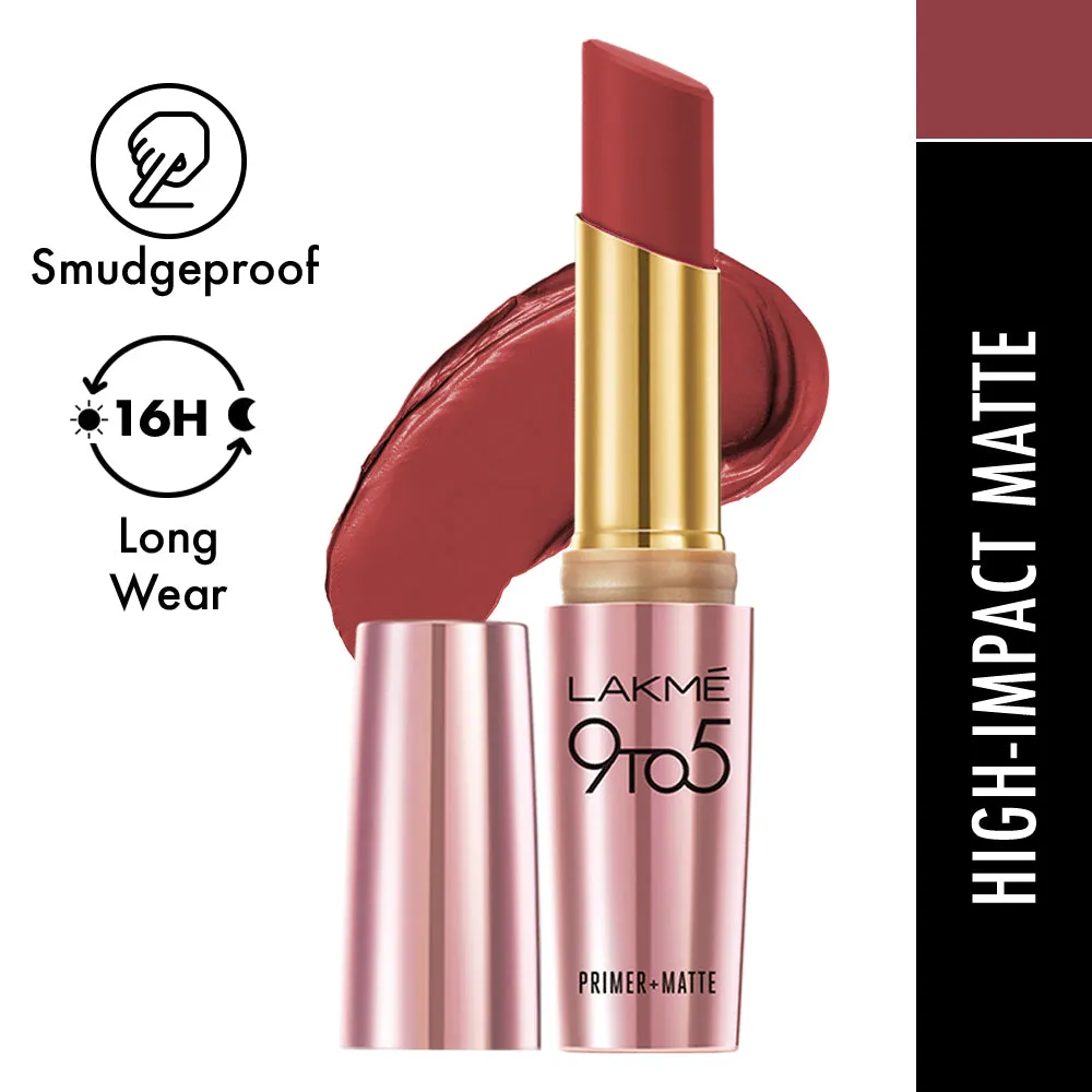 Lakmē 9to5 Powerplay Priming Matte Lipstick