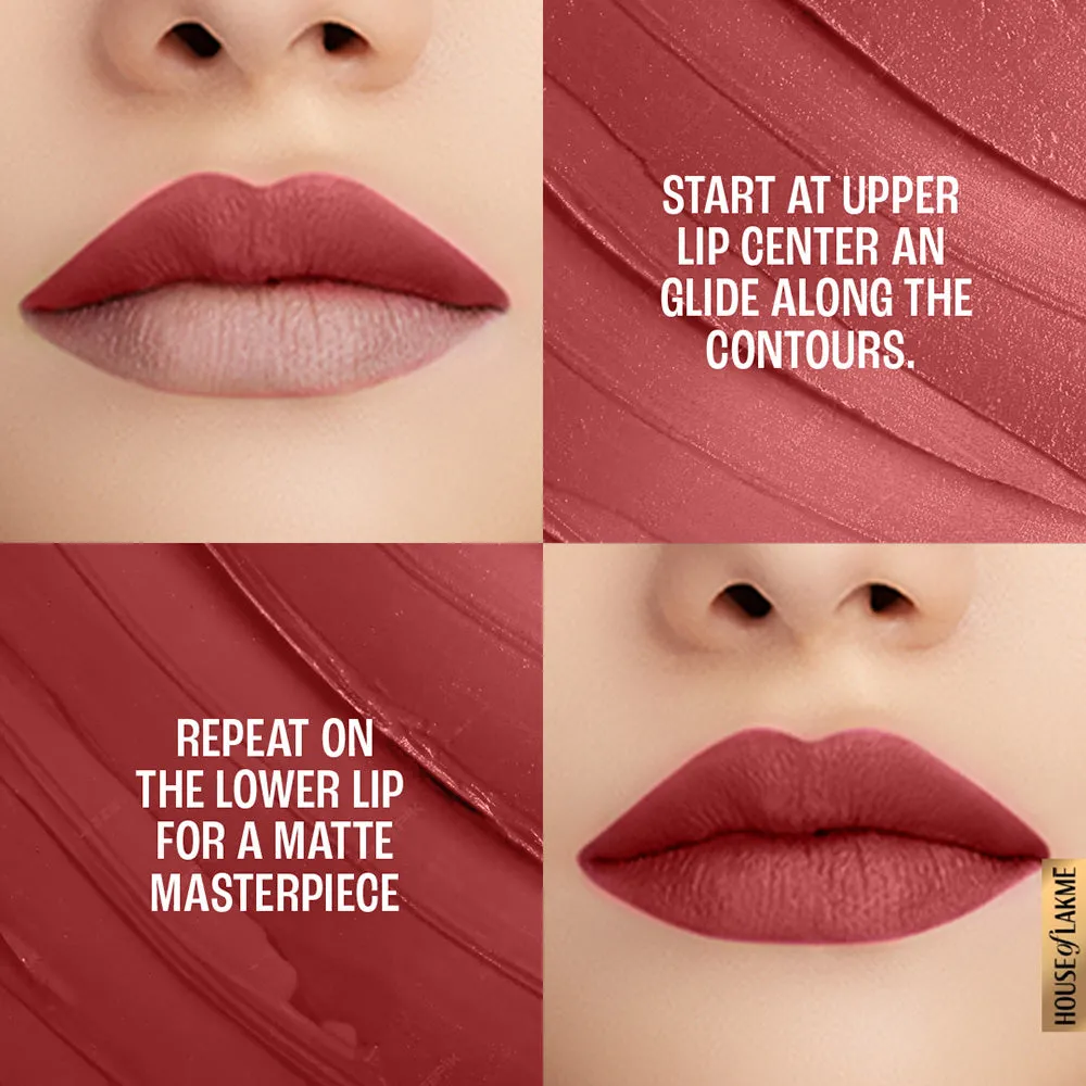 Lakmē 9to5 Powerplay Priming Matte Lipstick