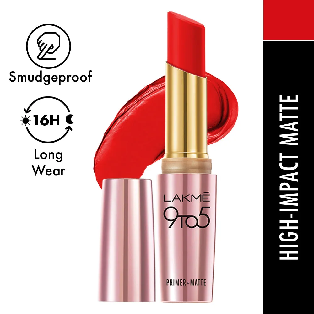 Lakmē 9to5 Powerplay Priming Matte Lipstick