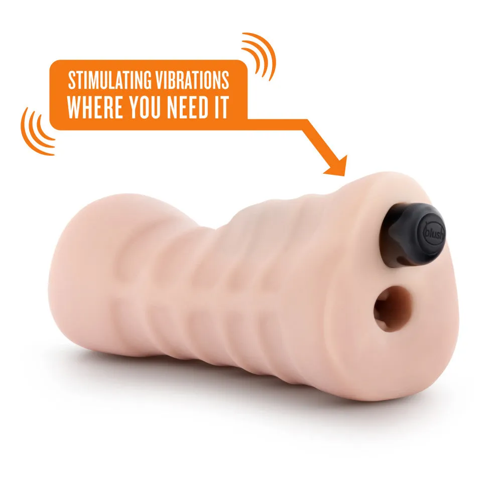 M For Men By Blush® | Angie Realistic Vanilla Vibrating Masturbator / Stroker