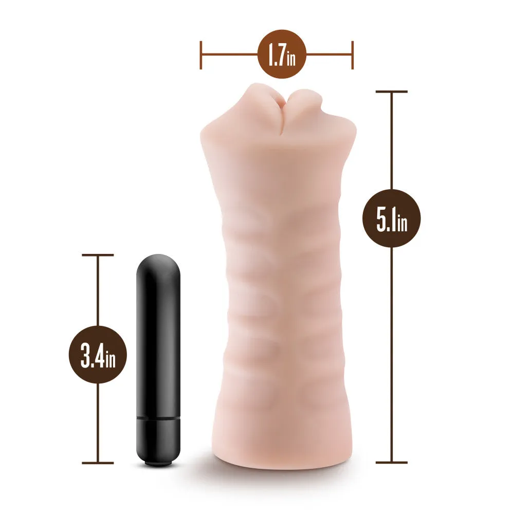 M For Men By Blush® | Angie Realistic Vanilla Vibrating Masturbator / Stroker