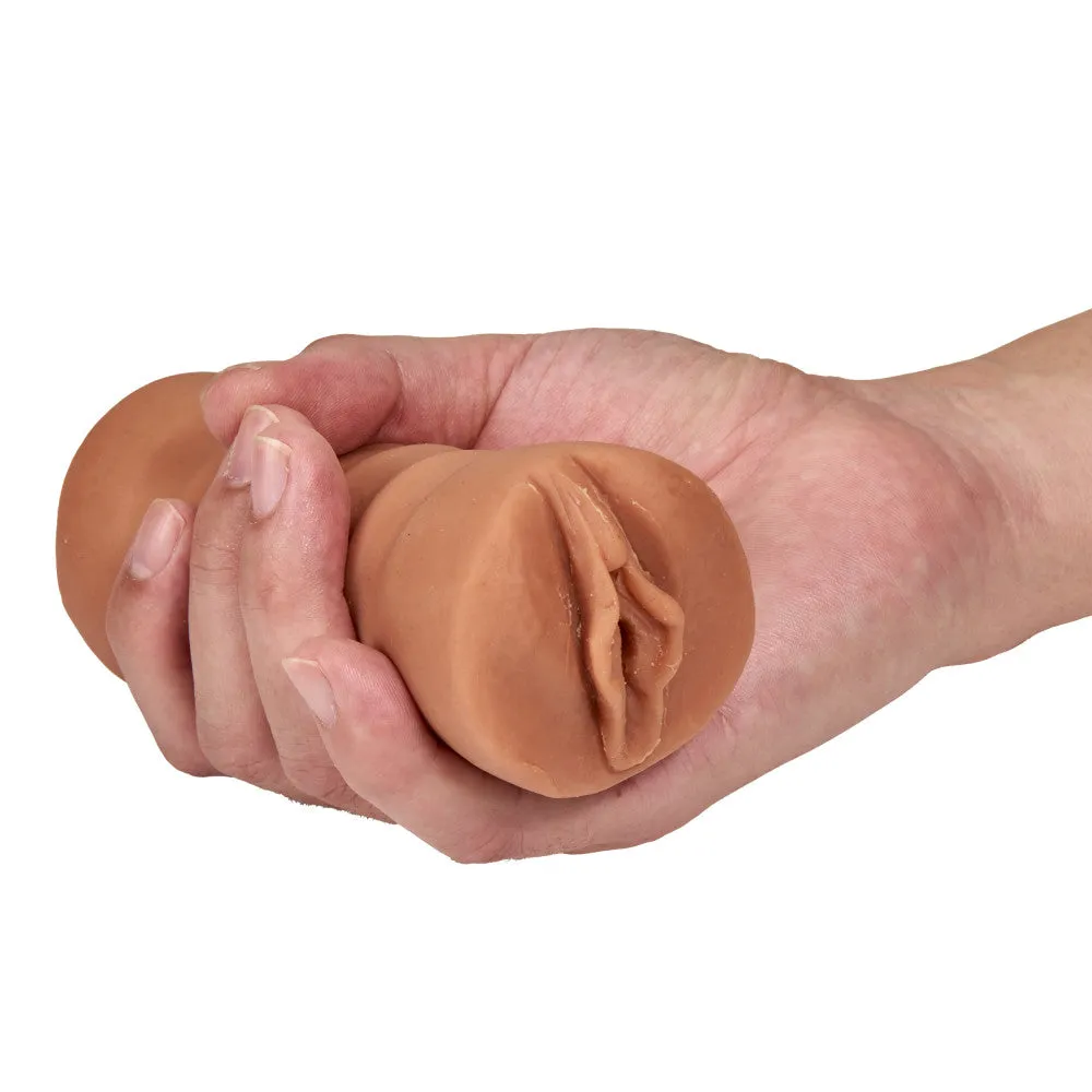 M For Men By Blush® | Sofia Realistic Mocha Vibrating Masturbator / Stroker
