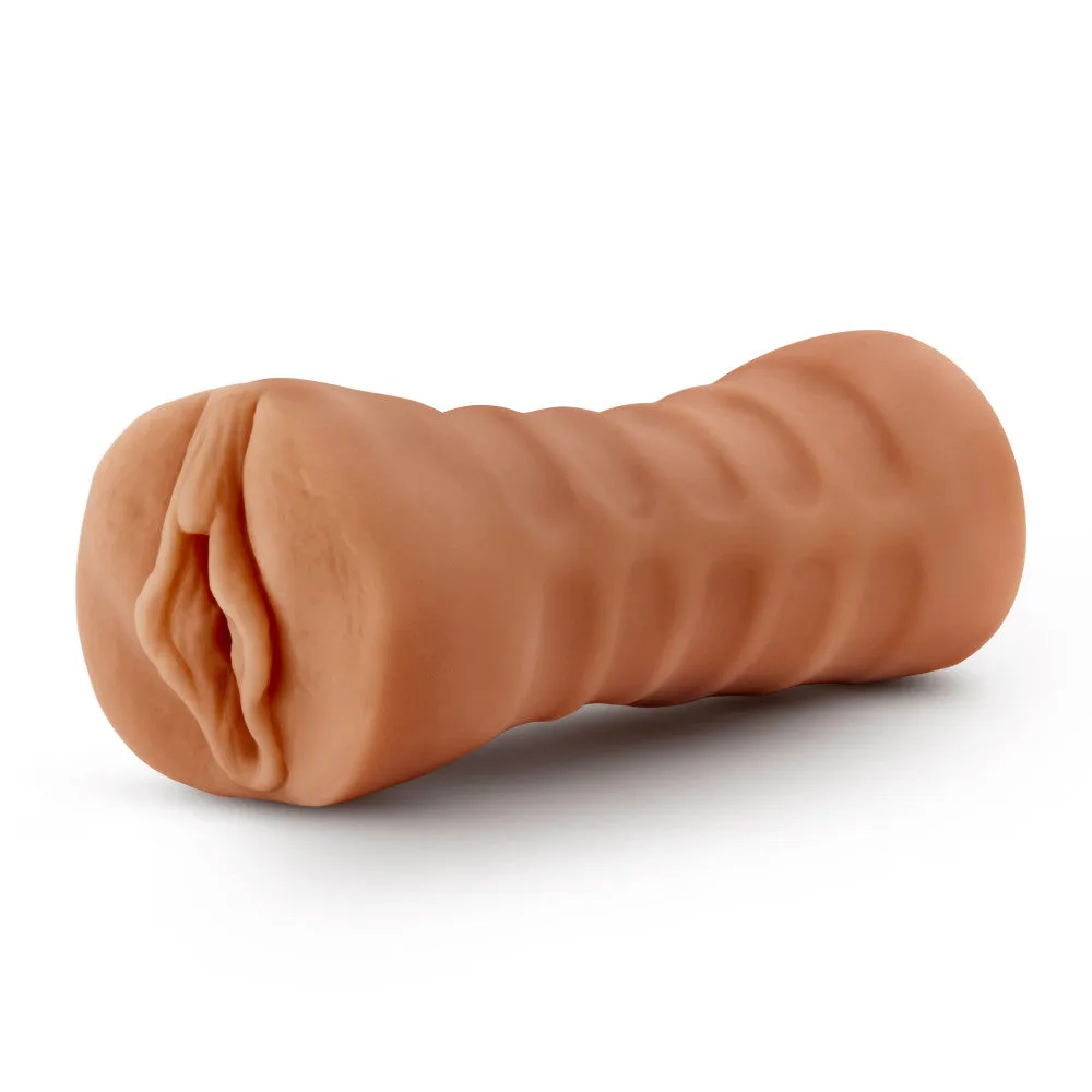 M For Men By Blush® | Sofia Realistic Mocha Vibrating Masturbator / Stroker
