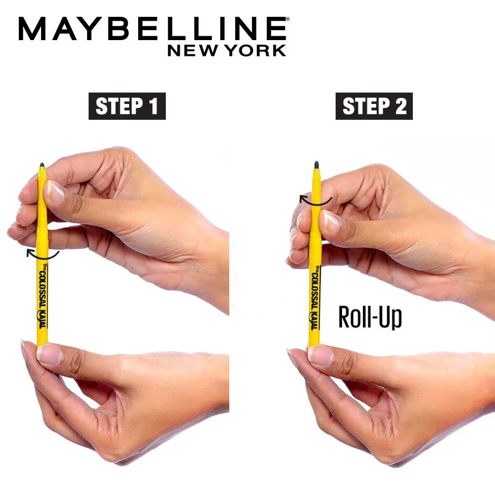 Maybelline New York Colossal Kajal, Black, Combo Pack of 3