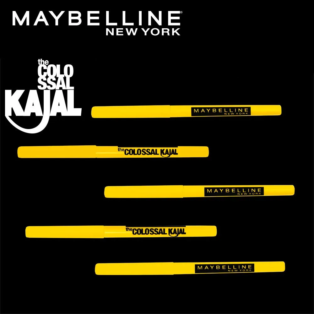 Maybelline New York Colossal Kajal, Black, Combo Pack of 3