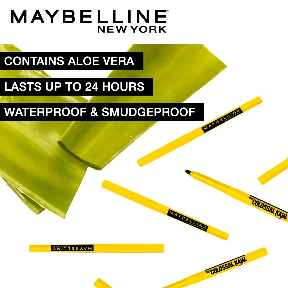 Maybelline New York Colossal Kajal, Black, Combo Pack of 3