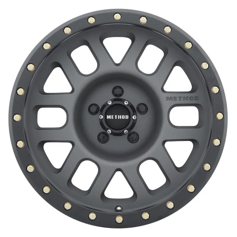 Method Race Wheels MR309 Grid Titanium Wheels with Matte Black Lip MR30978550800