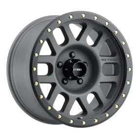 Method Race Wheels MR309 Grid Titanium Wheels with Matte Black Lip MR30978550800