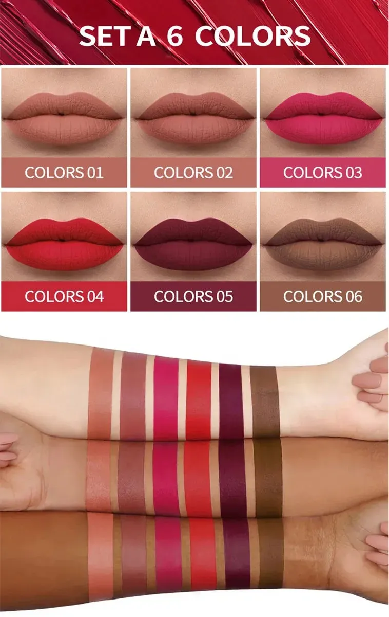 Miss Beauty New KS One Pack Of 6 matte Lip gloss - 2265