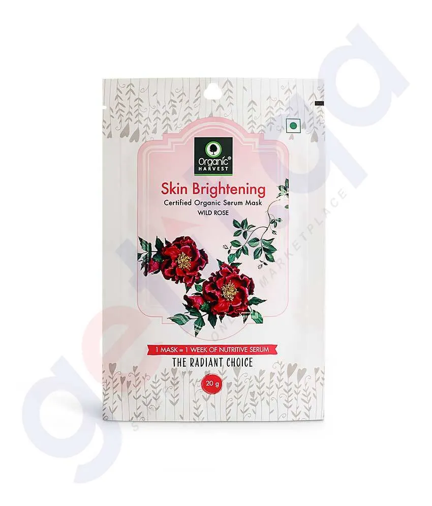 ORGANIC HARVEST SKIN BRIGHTENING SERUM MASK 20GM