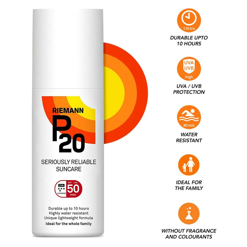Riemann P20 SPF50 HIGH Sunscreen Lotion 100ml UVA & UVB Protection