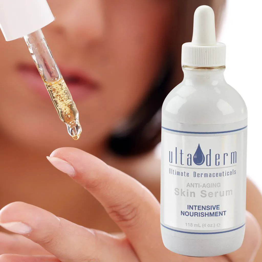 Ultimate Dermaceuticals Anti-Aging All Natural Skin Serum Moisture-Embracing Formula with Essential Oils, 4 ounces