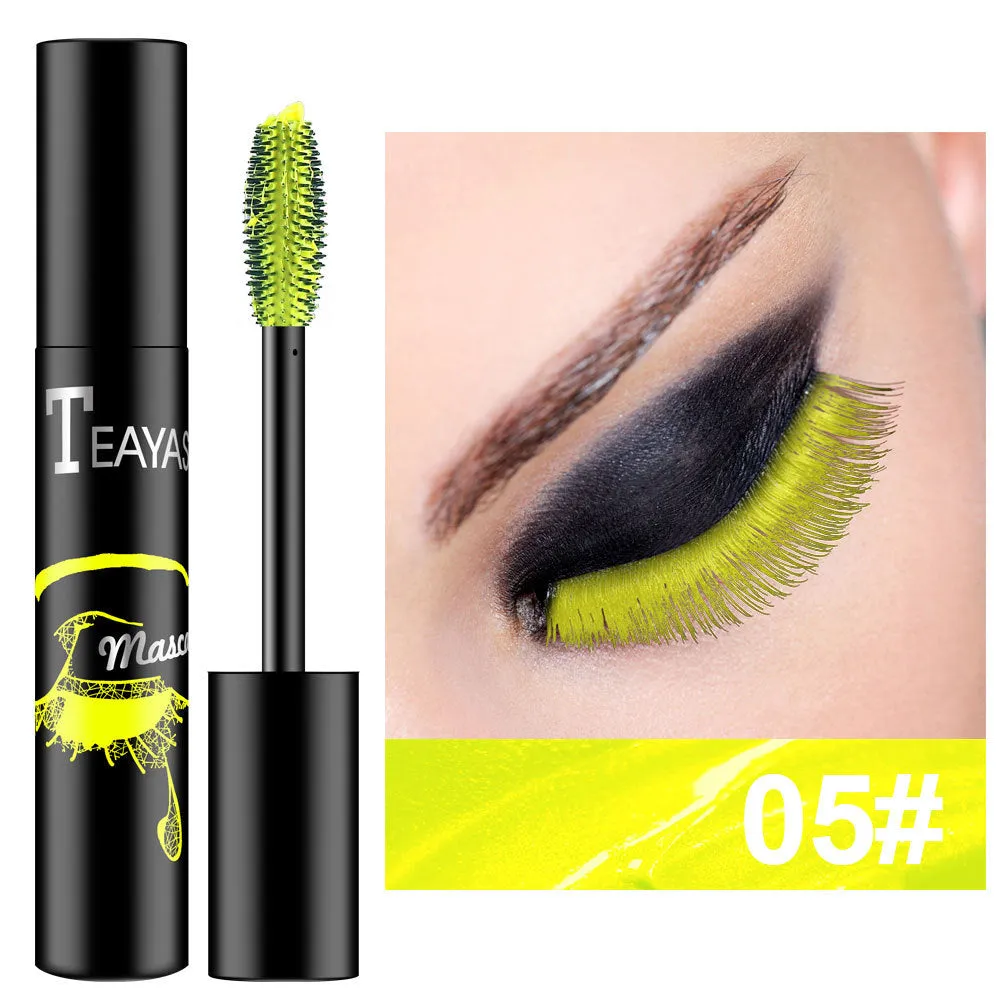 Wholesale color elongated thick royal blue purple gold bronze fluorescent green mascara does not smudge JDC-MA-XuQ002