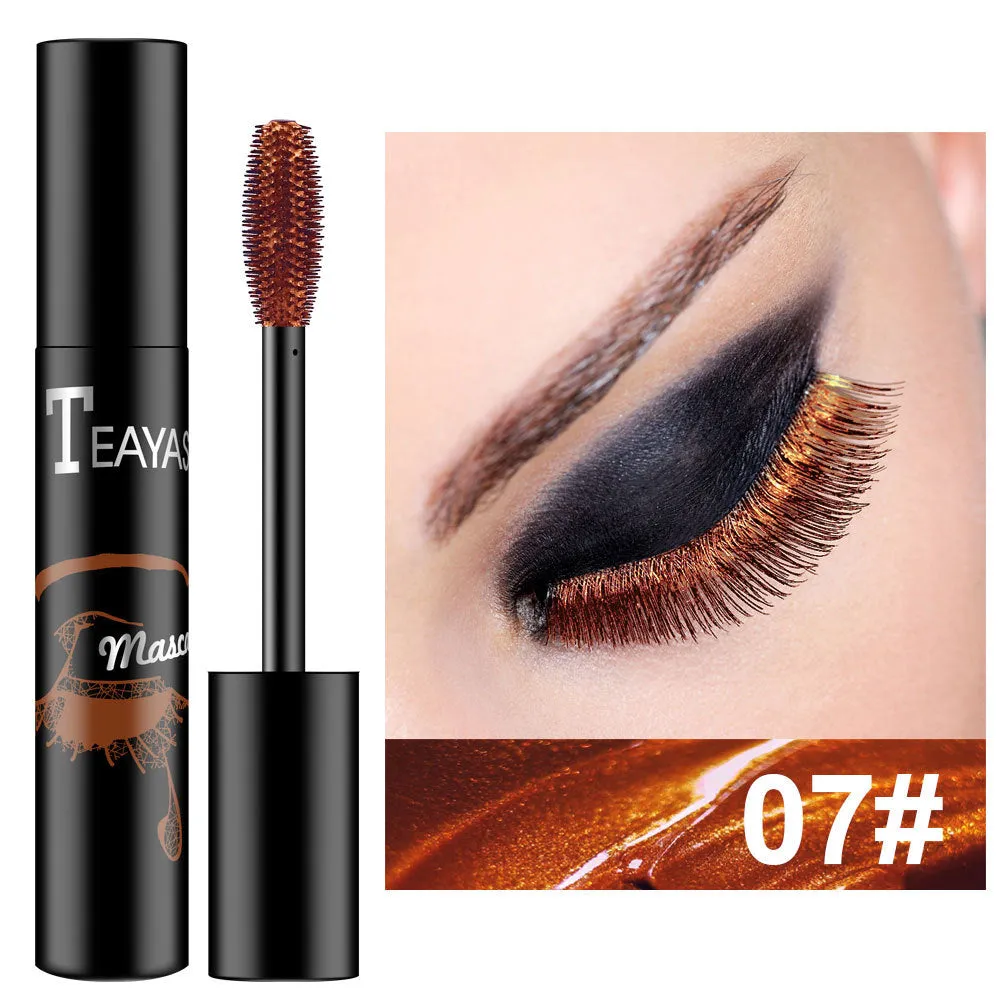 Wholesale color elongated thick royal blue purple gold bronze fluorescent green mascara does not smudge JDC-MA-XuQ002