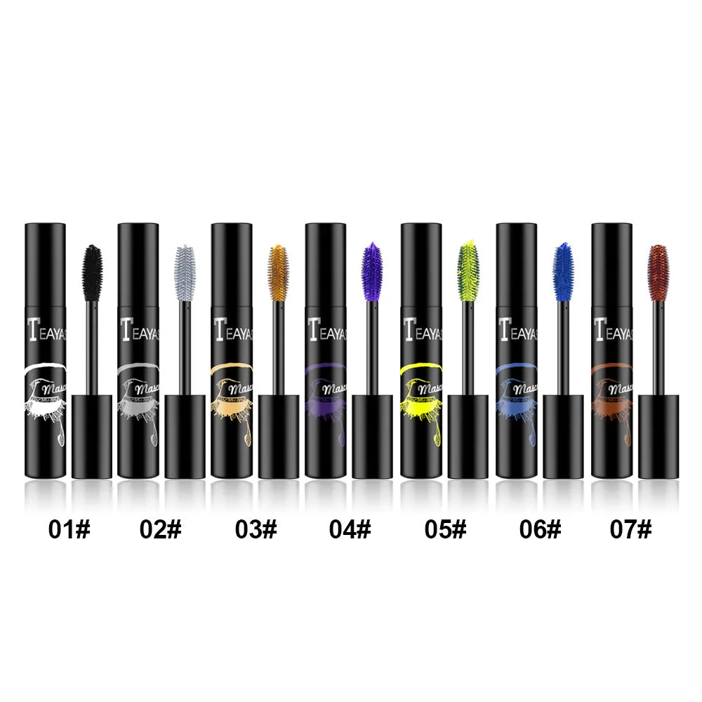 Wholesale color elongated thick royal blue purple gold bronze fluorescent green mascara does not smudge JDC-MA-XuQ002