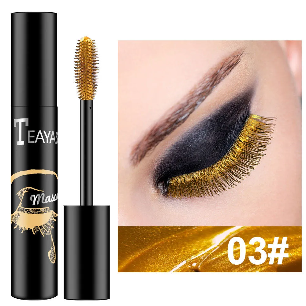 Wholesale color elongated thick royal blue purple gold bronze fluorescent green mascara does not smudge JDC-MA-XuQ002