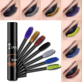 Wholesale color elongated thick royal blue purple gold bronze fluorescent green mascara does not smudge JDC-MA-XuQ002
