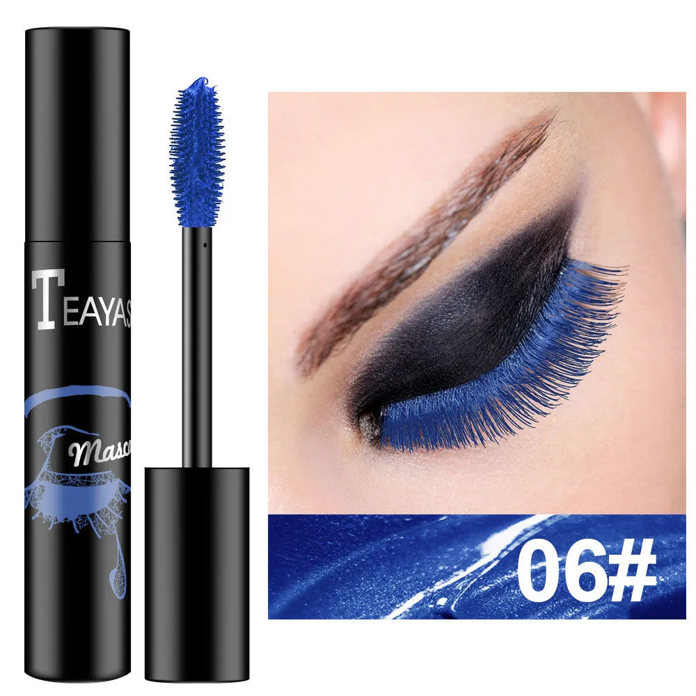 Wholesale color elongated thick royal blue purple gold bronze fluorescent green mascara does not smudge JDC-MA-XuQ002