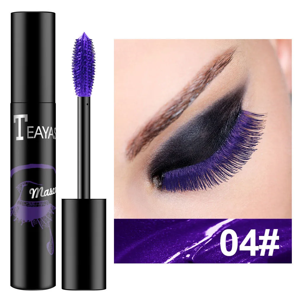 Wholesale color elongated thick royal blue purple gold bronze fluorescent green mascara does not smudge JDC-MA-XuQ002